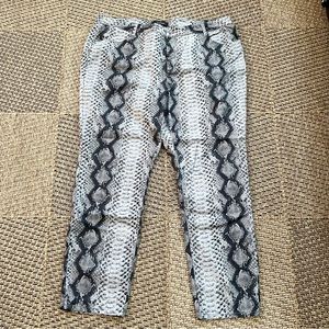 Ashley Stewart Plus Size Snake Print Skinny Pants – Size 24